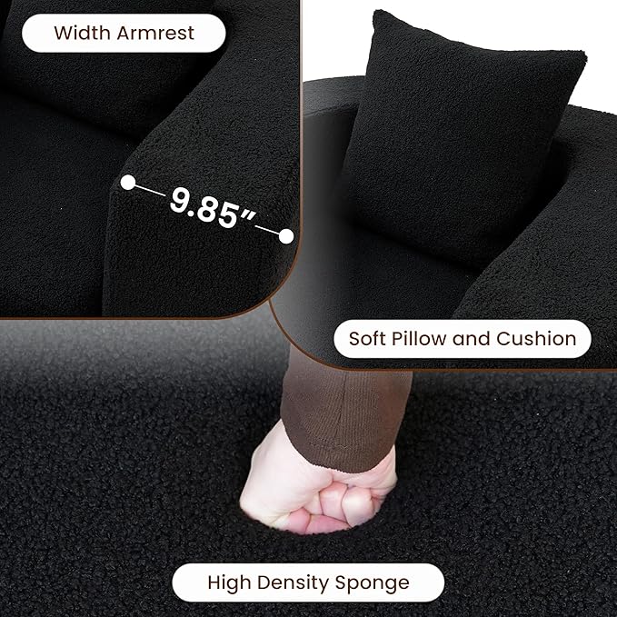 WJShome Boneless Chaise Lounge Sofa Bed Chair Indoor 3 in 1 Convertible Lounge Chaise with No Frame Wide Reclining Floor Lounger for Reading Napping &amp Relaxation No Assembly Required Black