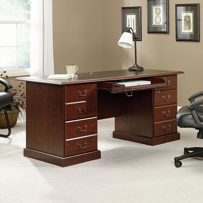 Sauder Heritage Hill Executive Desk Classic Cherry finish