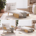 JASIWAY Convertible Sleeper Chair for Small Spaces 3-in-1 Convertable Single Chair Bed for Adults Fold-Out Futon Sofa Sleeper That Turn into Beds Adjustable Backrest(76.8 D X 37 W)