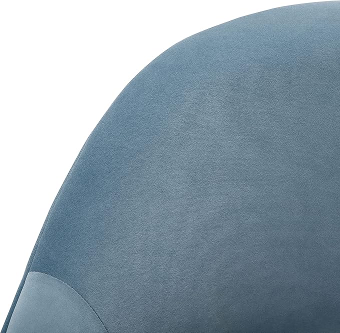 SAFAVIEH Home Collection Dublyn Light Blue Velvet/Gold Accent Chair