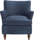 SAFAVIEH Home Collection Levin Navy/Walnut Accent Club Chair