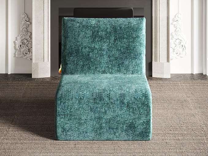 EASE MOOSE Milddle Module Seat for Boneless Sectional Modular Cloud Couch Sectional Armless Chair for Modular Boneless Cloud Sofa Blue