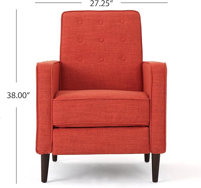Christopher Knight Home GDFStudio Christopher Knight Home Mervynn Mid-Century Modern Fabric Recliners 2-Pcs Set Orange