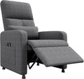 GarveeHome Power Recliner Chair Adjustable Electric Recliner Ergonomic Overstuffed Single Sofa Tall Back Padded Seat 2 Side Pockets and USB Port Home Theater Seating for Living Room