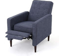 Christopher Knight Home Mervynn Mid-Century Modern Fabric Recliner Dark Blue