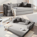 YINIX Foldable Sofa Bed 78'' Folding Floor Couch Compressed Convertable Sleeper Sofa Memory Foam Couch with Pillow Back Support Armrest 4-in-1 Futon Sofa Bed for Living Room Grey