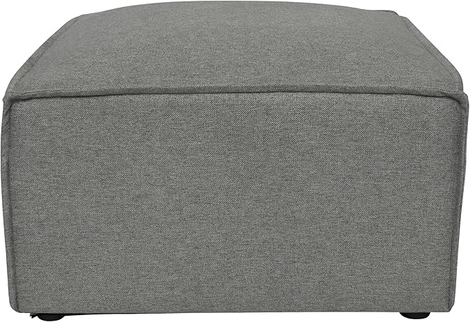 EMMA + OLIVER Farmount Modular Ottoman for Sectional Sofa Modular Footrest Dark Gray