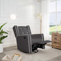 Swivel Rocker Recliner Chair for Adults and Elders Comfortable Living Room Recliner with 360° Swivel Manual Reclining with Adjustable Footrest Ergonomic Back Support