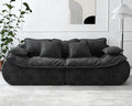 Hobestluk Sofa Couches 3-Seater Modular Sectional Sofa 89''Comfy Loveseat with Throw Deep Seat Small Sofa for Small Space Memory Foam Sectional Couches for Living Room Office Apartment