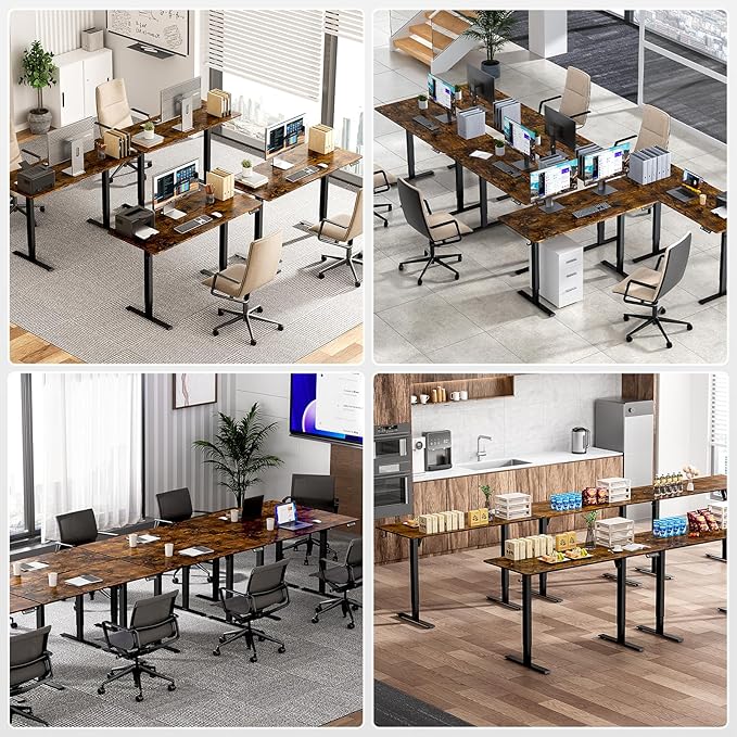 Singel Motor Standing Desk 55 inch Brown