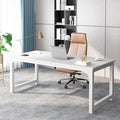 Tribesigns 70.8”Executive Desk Large Office Computer Desk with Thicken Frame Modern Simple Workstation Business Furniture for Home Office White