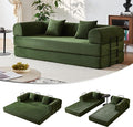 5-in-1 Reinforced Folding Sofa Bed | 79 Steel Support Frame with High-Resilience Memory Foam | Sturdy &amp No Tools Needed for Family Living Room (Green)