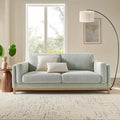 Modway Roscoe 81 Inch Fabric Sofa in Mist - Comfortable Upholstered Deep Seat Couch for Living Room Apartment or Office Seating