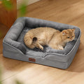 Bedsure Orthopedic Dog Beds for Extra Small Dogs- Washable Dog Cat Bed Waterproof Comfort Pet Couch Sofa with Washable Removable Cover Pets Bed with Nonskid Bottom Grey 20