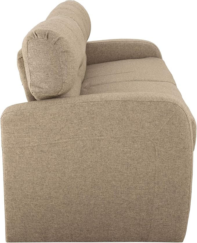 RecPro 65 Jack Knife RV Sleeper Sofa with Arms | RV Furniture | Zero Wall Hugger | Cloth (Oatmeal)