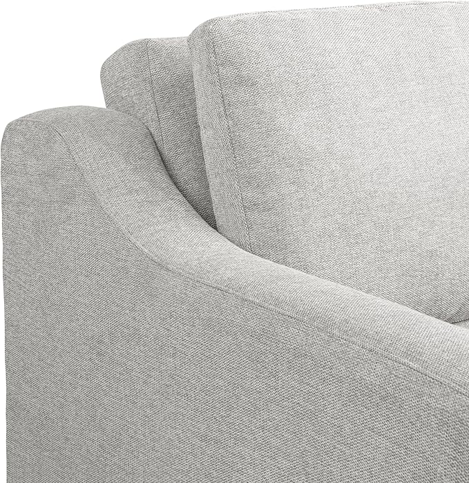 Serta Hawthorne 66.1 Slipcovered Convertible Sleeper Loveseat Full Size Dreamcoil Comfort FingerGuard Pinch Point Protection Polyester Tweed Fabric Linen
