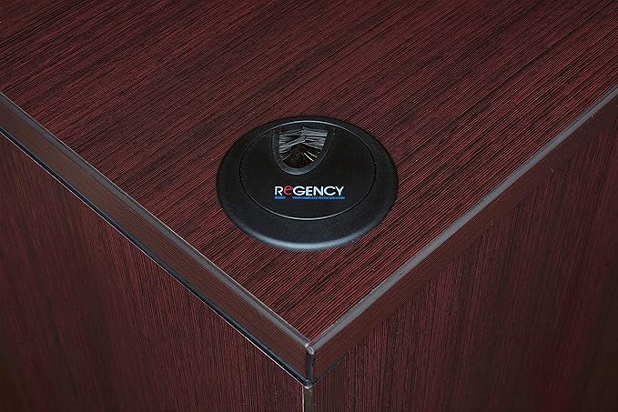 Regency Legacy 60 x 30 Inch Office Desk with Single Pedestal Drawer Durable Mahogany Laminate Scratch-Resistant Surface Spacious Workspace for Home Professional and Executive Offices