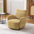 Modern Boucle Upholstered Accent Swivel Barrel ChairLeisure Club Lounge Chair with Sand-Rimmed Fabric and Metal Bracket for Living Room Bedroom Home Office (Mustard Yellow Boucle)