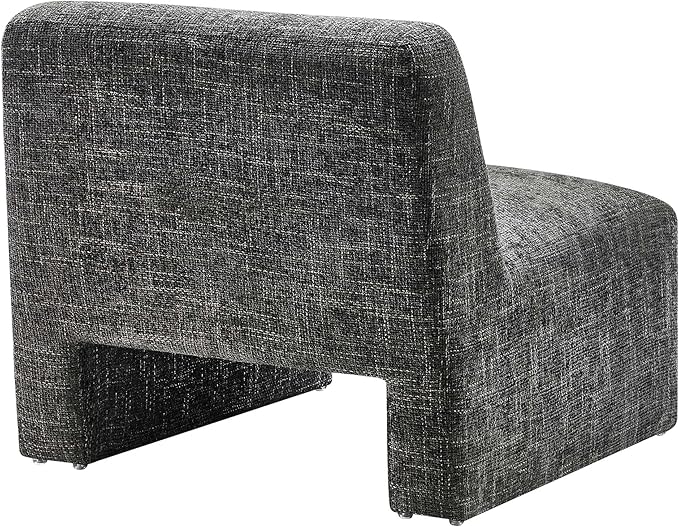 Modway EEI-6765-CAR Amita Chenille Upholstered Accent Chair Carbon Black