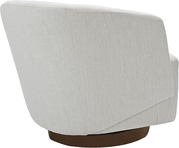 MINCETA Accent ChairModern Swivel Chairs for Living Room and Bedroom Reading with Wood BaseSet of 2Performance Fabric in Ivory