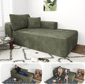 68 Cloud Sectional Sofa Chaise Lounge Chair Plush Corduroy Fabric No Assembly Required Deep Seat for Living Room Bedroom Movie Theater Right Facing Green
