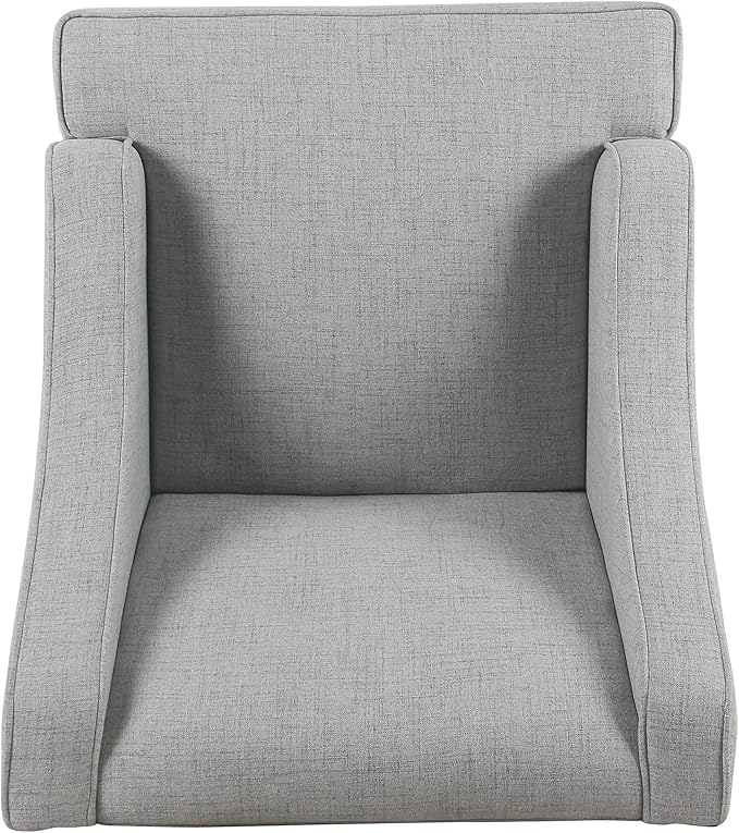 HomePop Velvet Swoop Arm Living-Room-Chairs Light Blue