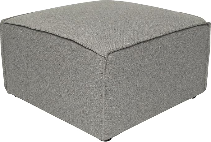 Flash Furniture Bridgetown Fabric Ottoman Module for Sectional Sofa Customizable Modular Couch Ottoman Gray