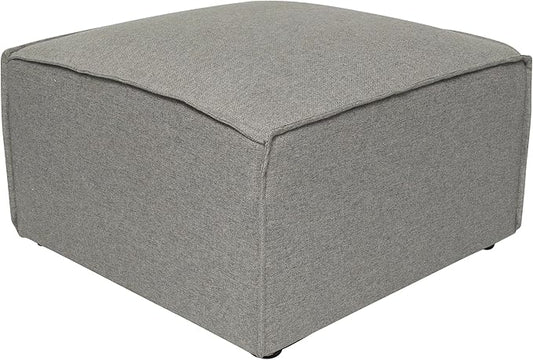 Flash Furniture Bridgetown Fabric Ottoman Module for Sectional Sofa Customizable Modular Couch Ottoman Gray