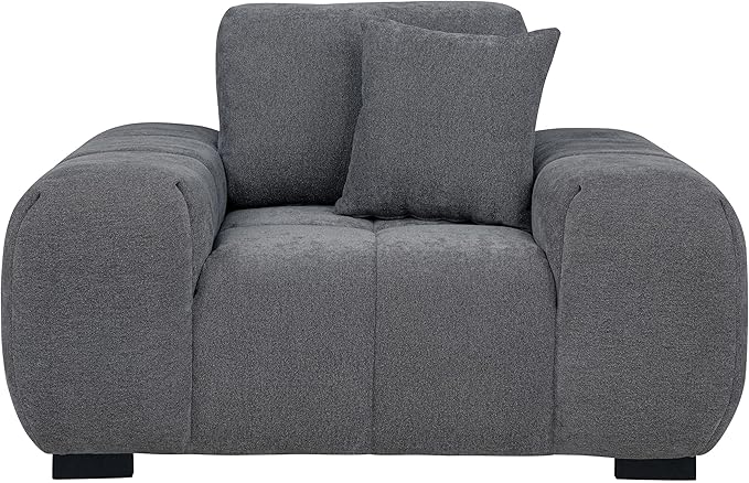 Coaster Home Furnishings - Octavia - Wood - Upholstered Accent Chair with Track Arms Reversible Back Cushion and Waterfall Seat - Living Room - Charcoal Grey - 509967