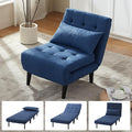 Convertible Chair Bed with 7-in-1 Linen Fabric Couch Bed Ideal for Compact Living Rooms Apartments Guest Rooms or Offices Navy Blue