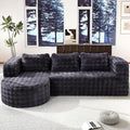 Hobestluk 96 Cloud Sectional Couch Modern Boneless Couch 3 Seater with Oversized Chaise L Shaped Modular Sofa Couches for Living Room Apartment No Assembly Required (Bubble Grey Left Facing Chaise)