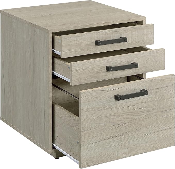 3-Drawer Small File Cabinet with Lock Under Desk Locking Storage Drawers Organizer for Home Office FilingWhitegray