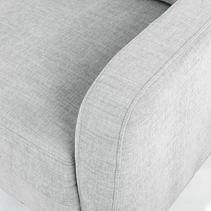 SAFAVIEH Couture Furniture Collection Nathaniel Light Grey Tufted 3-Seater Sofa