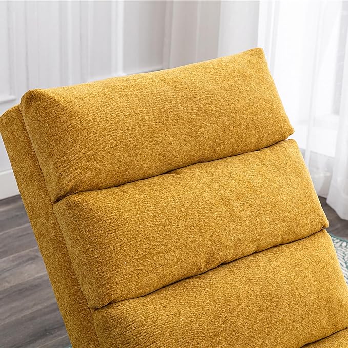 Electric Massage Chaise Lounge for Living Room Bedroom Linen Ergonomic Recliner Chair with Remote Control 5 Modes Massage