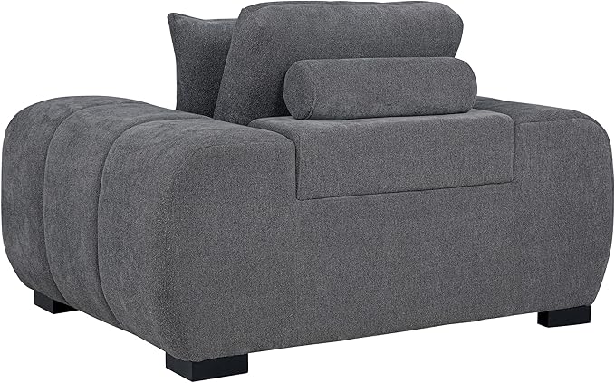 Coaster Home Furnishings - Octavia - Wood - Upholstered Accent Chair with Track Arms Reversible Back Cushion and Waterfall Seat - Living Room - Charcoal Grey - 509967
