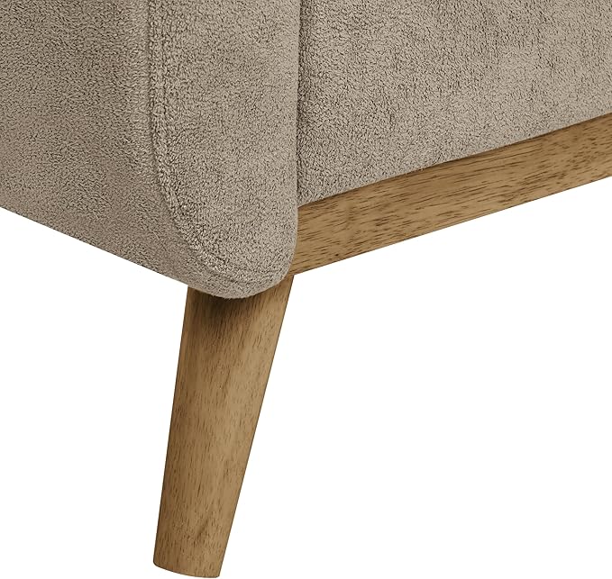 67 Khaki Loveseat Sofa Mid Century Modern Love Seat Sofas and Comfy Couches for Living Room Button Tufted Small Cloud Couch for Bedroom Office Apartment Small Space Easy Assembly (Khaki)