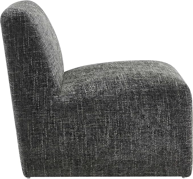 Modway EEI-6765-CAR Amita Chenille Upholstered Accent Chair Carbon Black