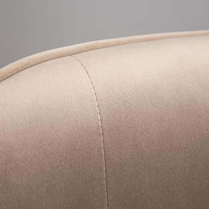 Roundhill Furniture Doarnin Contemporary Silky Velvet Tufted Button Back Accent Chair Taupe