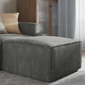 Flash Furniture Bridgetown Fabric Ottoman Module for Sectional Sofa Customizable Modular Couch Ottoman Dark Gray