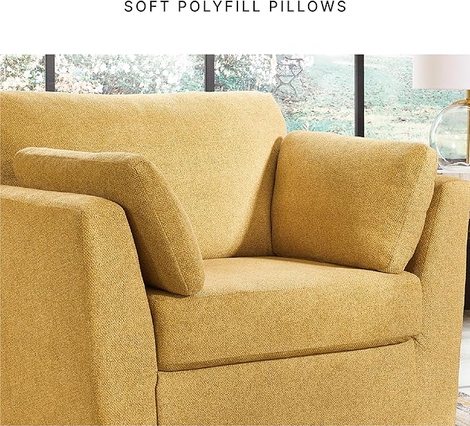 Signature Design by Ashley Keerwick Modern Upholstered Oversized Chair Yellow