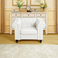 Naomi Home Emery Accent Chair Off White - Compact Tufted Elegance