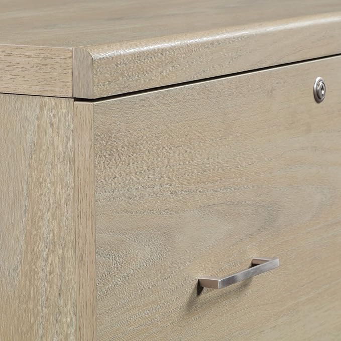 OSP Home Furnishings Alpine 2-Drawer Vertical File with Lockdowel Fastening System 30 inches Wide Norwegian Alder Finish