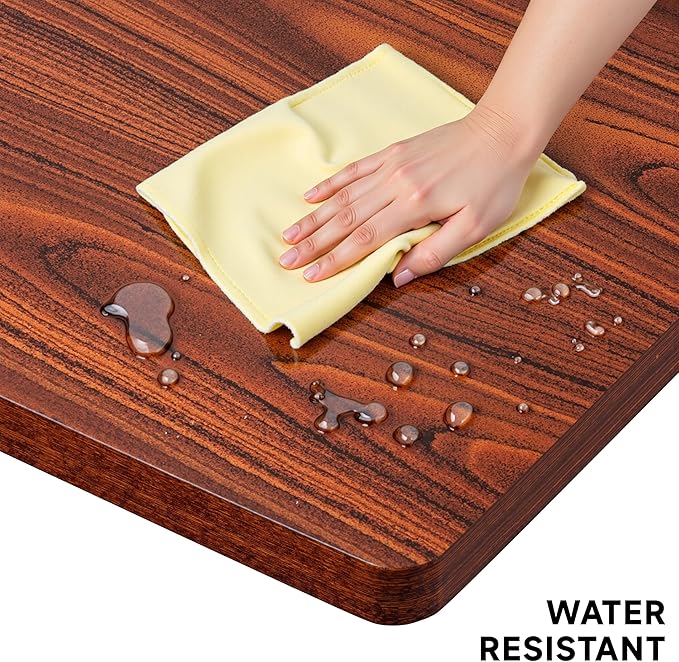 BIZUM Whole-Piece Particle Board Table Top Wood Countertop for Standing Desk DIY 63x28x1 Inch Mahogany Desk Top
