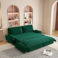 3 in 1 Convertible Queen Sleeper Sofa Bed Comfy Pull Out Futon Couch Bed 73.2 Modern Velvet Recliner Loveseat Sofa Multi-Functional Green Cloud Couch for Living RoomApartmentOffice (Green 73.2)
