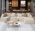 L Shaped Boneless Modular Cloud Couch 133.5'' Oversized Corduroy Sectional Sofa for Living Room 5-Seat Upholstered Modern Couch with Deep Seat No Assembly Required Beige