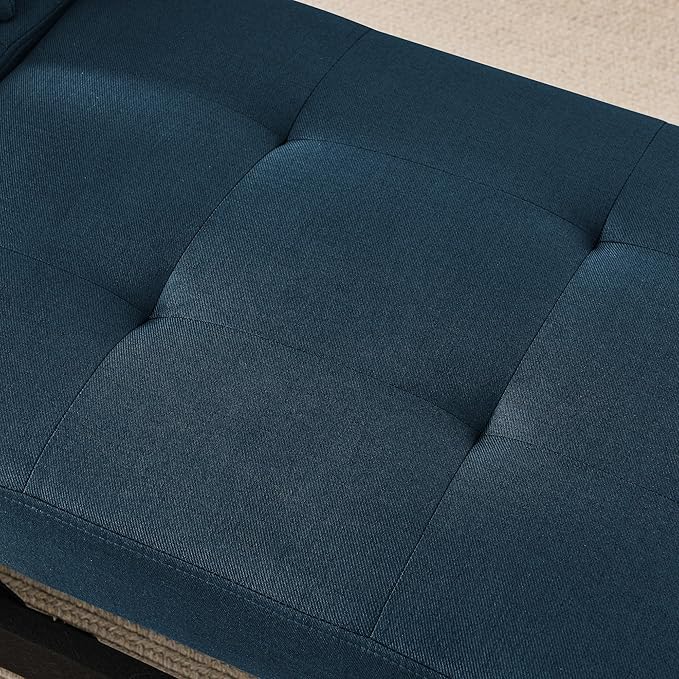 69.7 Convertible Sleeper Chair with Pull Out Bed Modern 3 in 1Comfy Single Reclining Sofa Recliner Futon Armchair with Adjustable Backrest Bed Chair for Bedroom Living Room Indoor Lounge.Blue