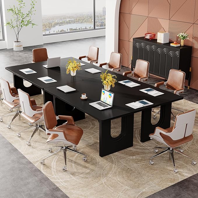 Tribesigns Modern Executive Desk 70.9 Large Office Computer Desk Conference Table Meeting Room Table Simple Workstation Business Furniture for Home Office
