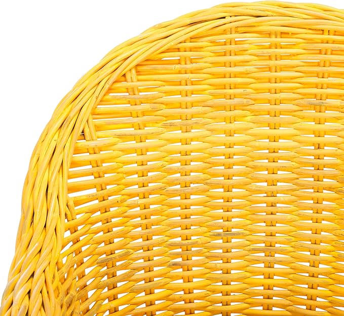 SAFAVIEH Home Collection Callista Yellow Wicker Club Chair