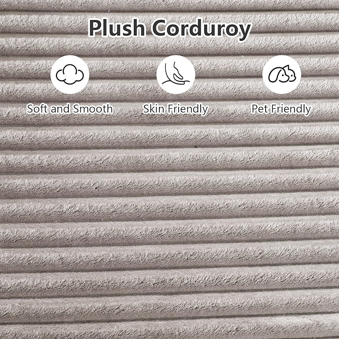 95 Cloud Sectional Couch with L-Shape Chaise Modern Corduroy Boneless Deep Seat Sofa 3-Seater Modular Sleeper Couch for Living Room Bedroom Apartment No Assembly (Camel Left-Facing Chaise)