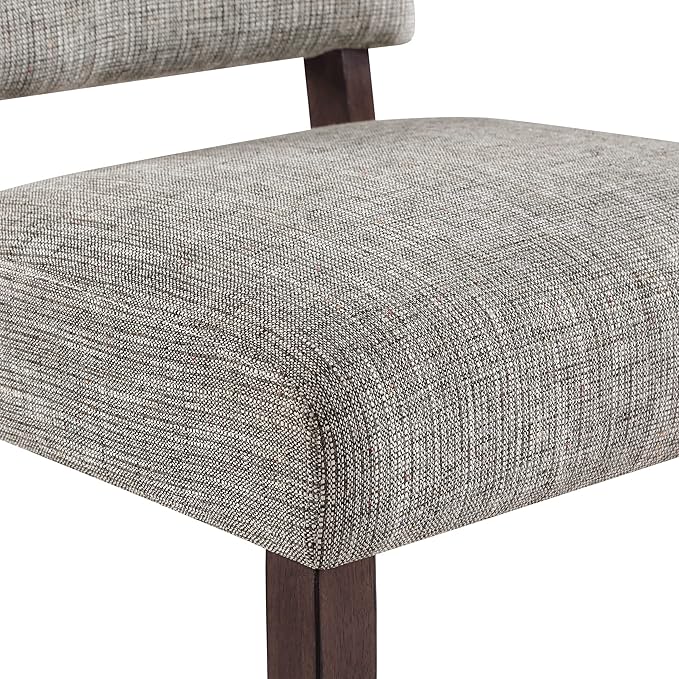 OSP Home Furnishings Jasmine ‎Mid-Century Modern Accent Chair with Wood Legs Tweed Charcoal Fabric